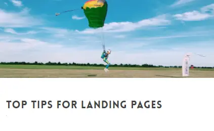 Top Tips For Landing Pages Thumbnail