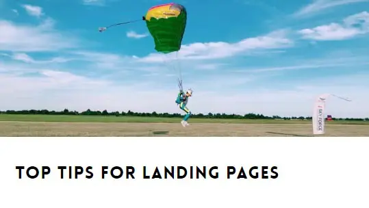 Post Image - Top tips for landing pages