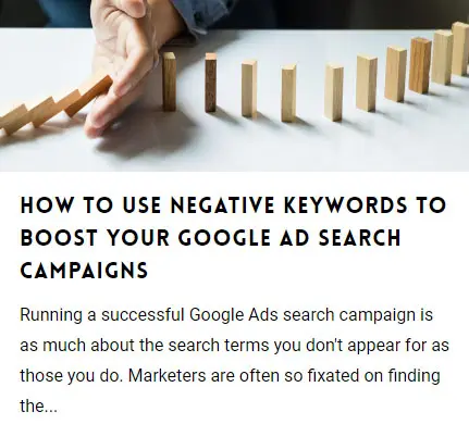 How to Use Negative Keywords to Boost Your Google Ad Search Campaigns
