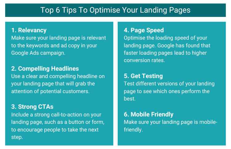 Top 6 Tips To Optimise Your Landing Pages