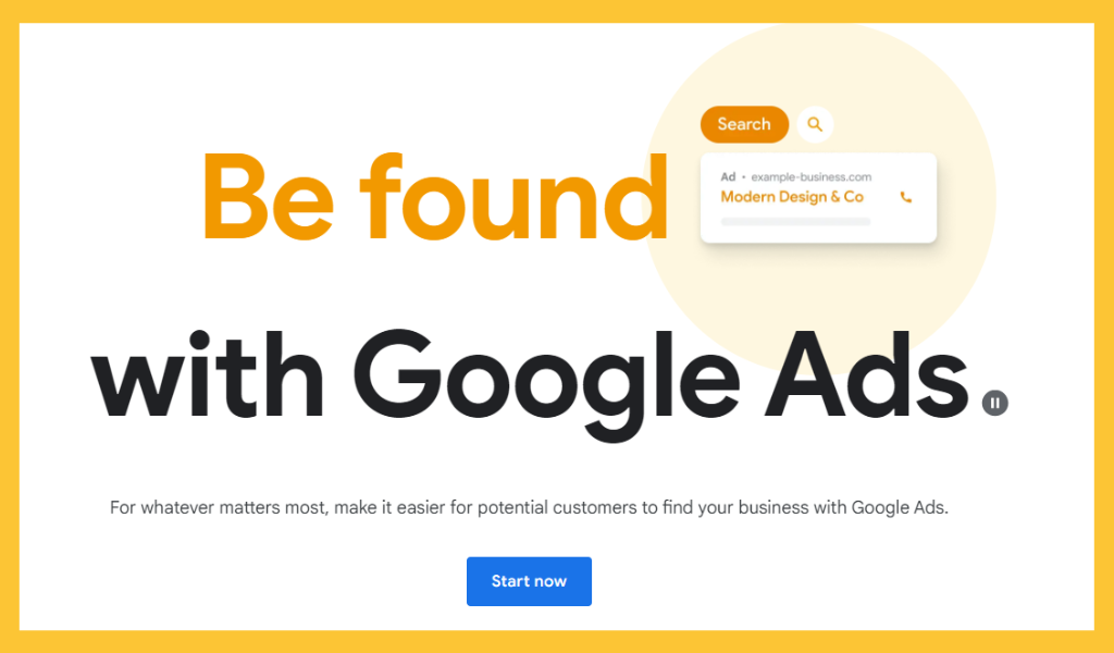 Be found with Google Ads