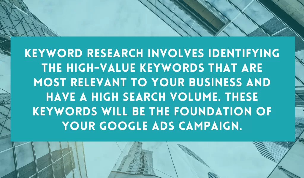 Keyword research for Google Ads